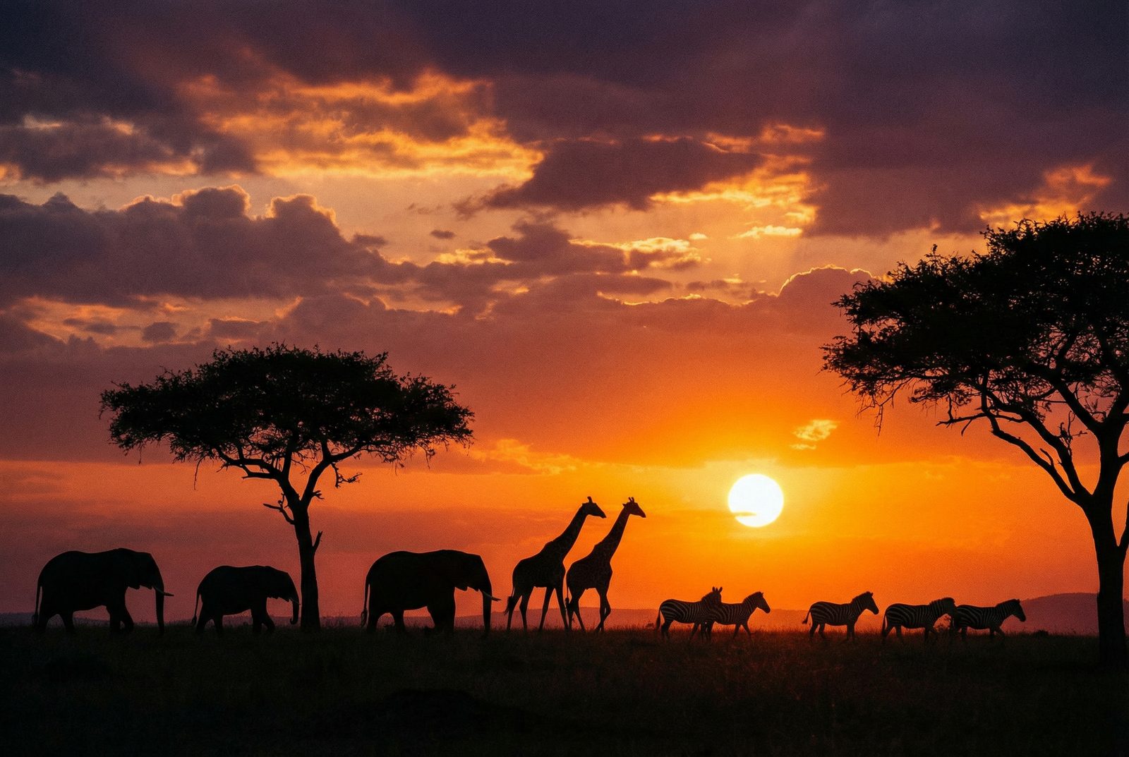 免费看片非洲草原日落视频